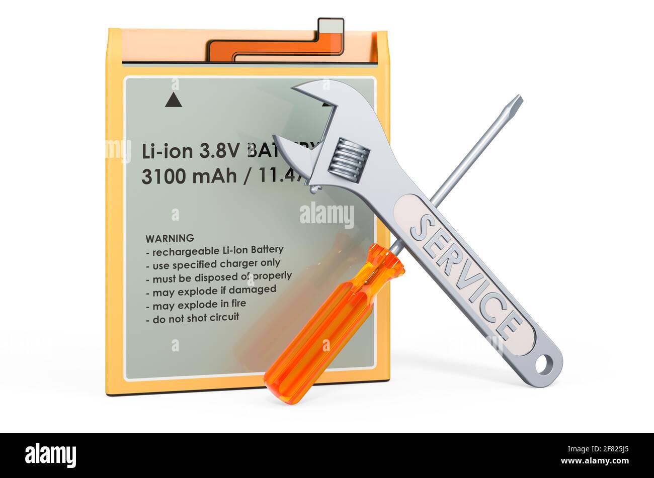 Service and battery replacement of Lithium Ion Cell Phone Battery, 3D ...