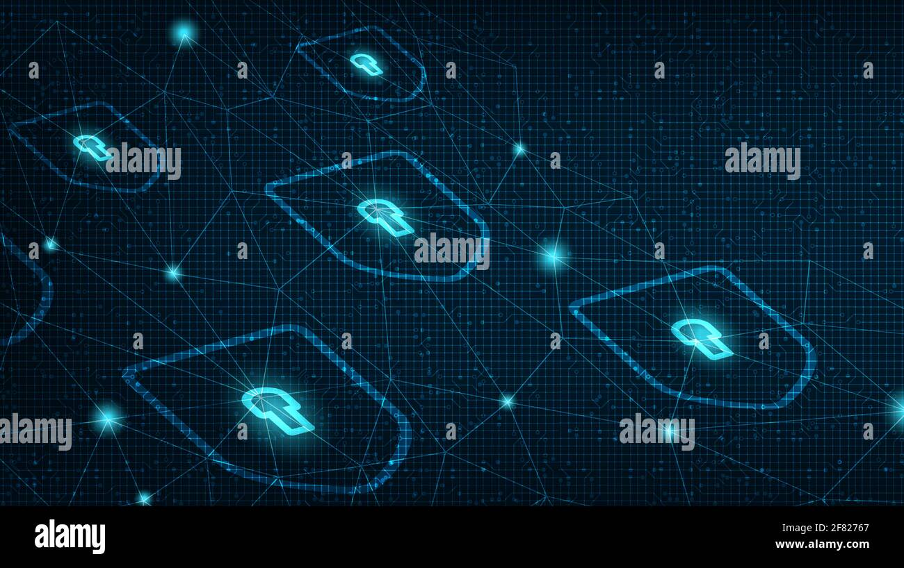 Digital Technology Shield Security,protection and big data Concept ...