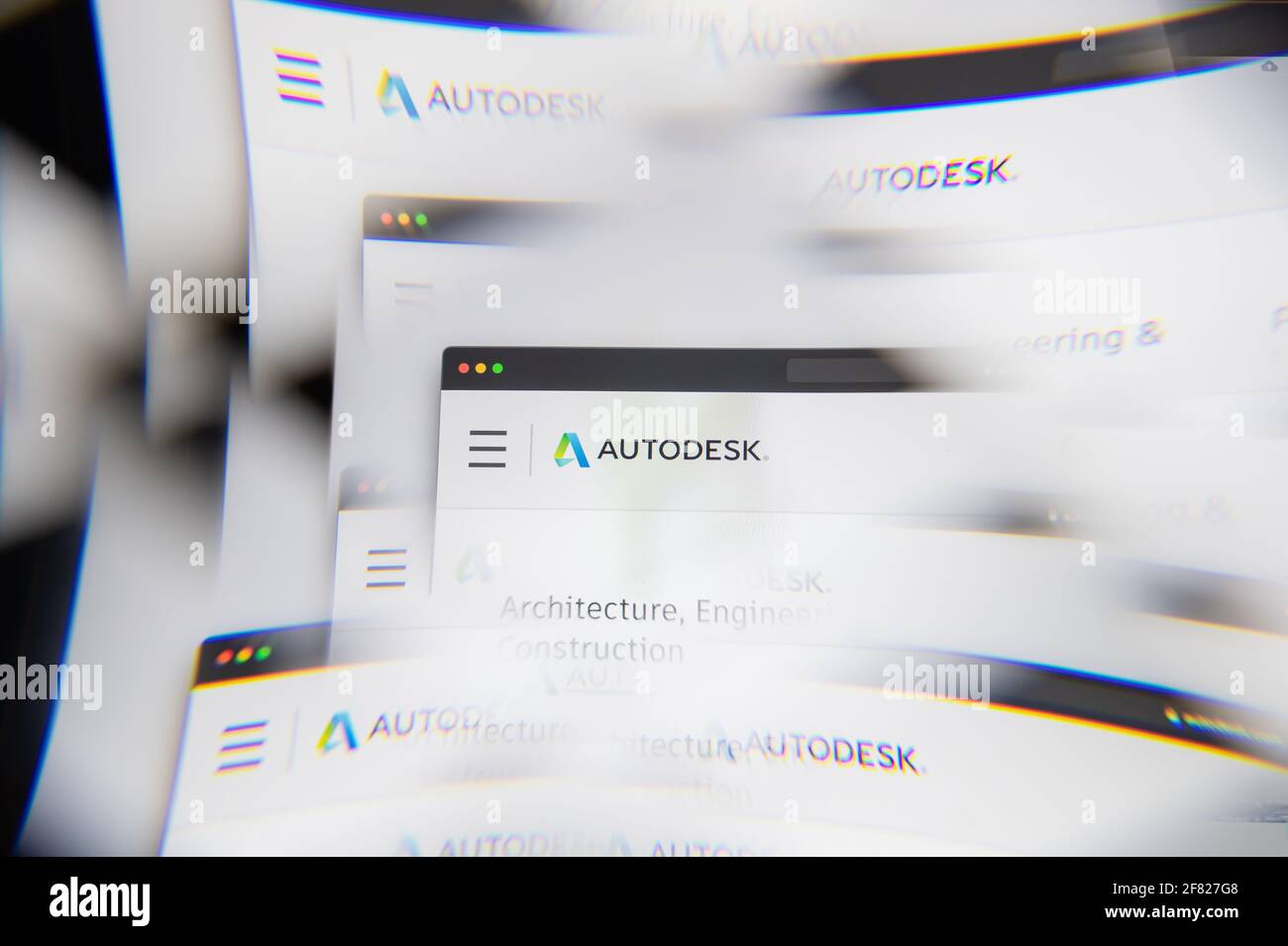 Milan, Italy - APRIL 10, 2021: Autodesk logo on laptop screen seen ...