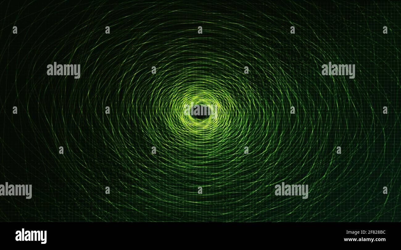 Teleport Warp Spiral Technology on Green Background,Network Concept ...