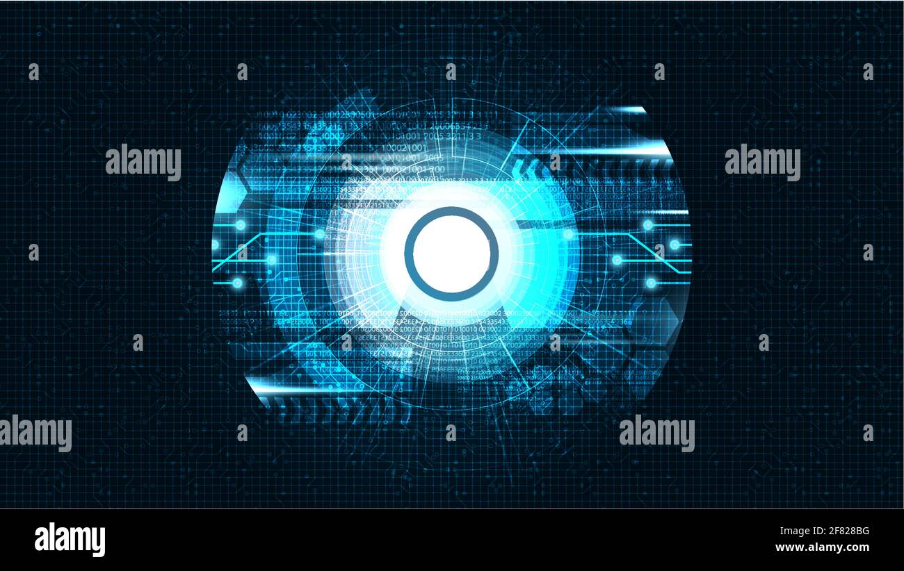 Camera Eye Technology Background,hi Tech and security Concept design,Free Space For text in put,Vector illustration. Stock Vector