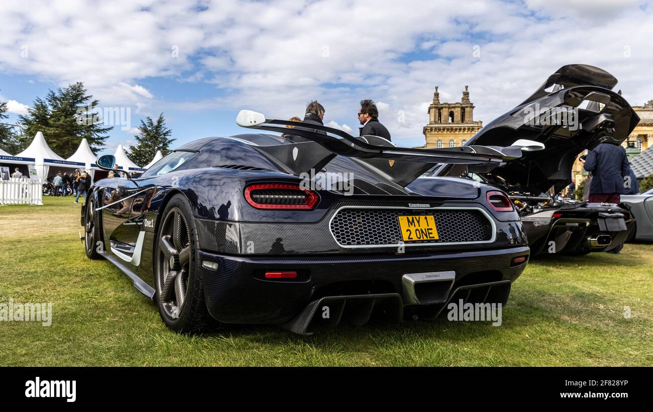 Koenigsegg one:1 - limited series of just 6 productions cars on show at the Concours d’Elegance held at Blenheim Palace on the 26 September 2020 Stock Photo