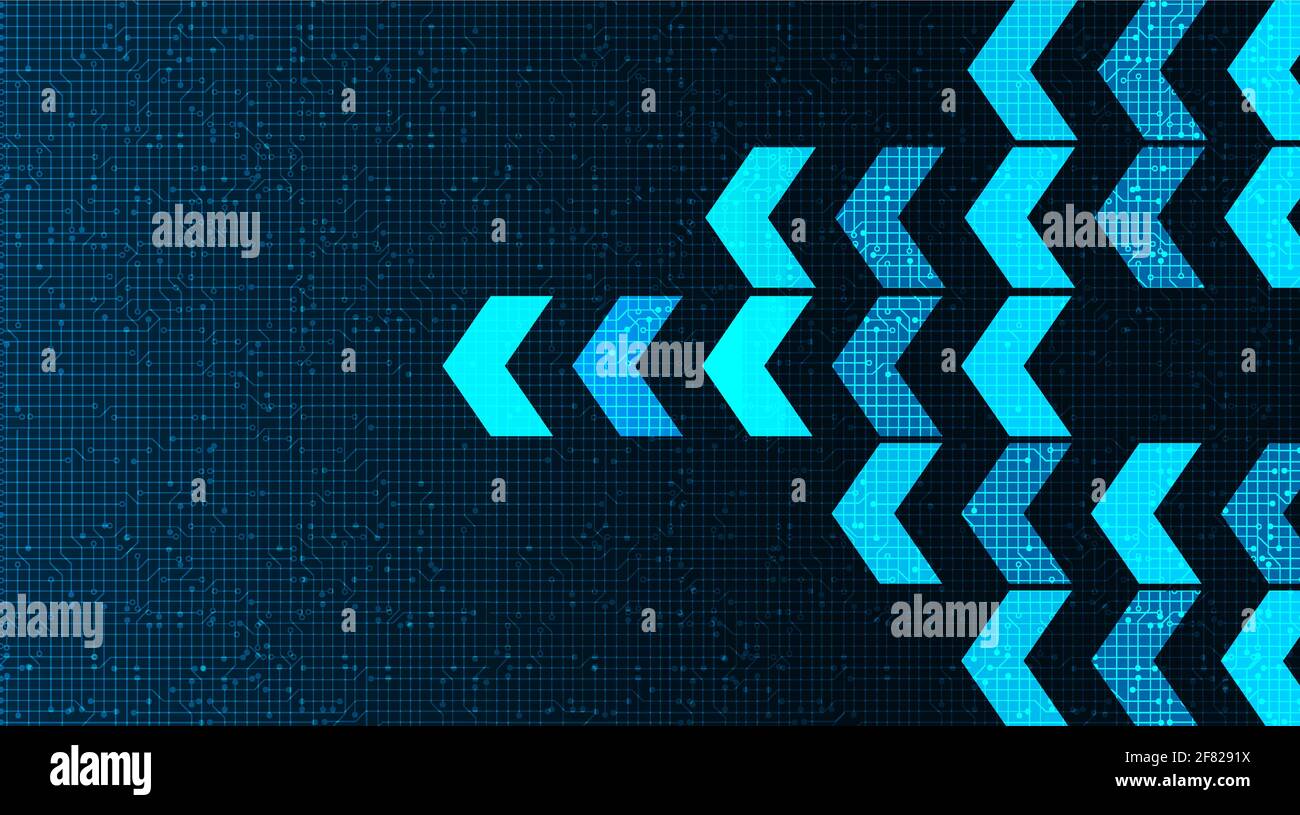 Arrow Circuit Microchip Technology on Future Background,Hi-tech Digital ...