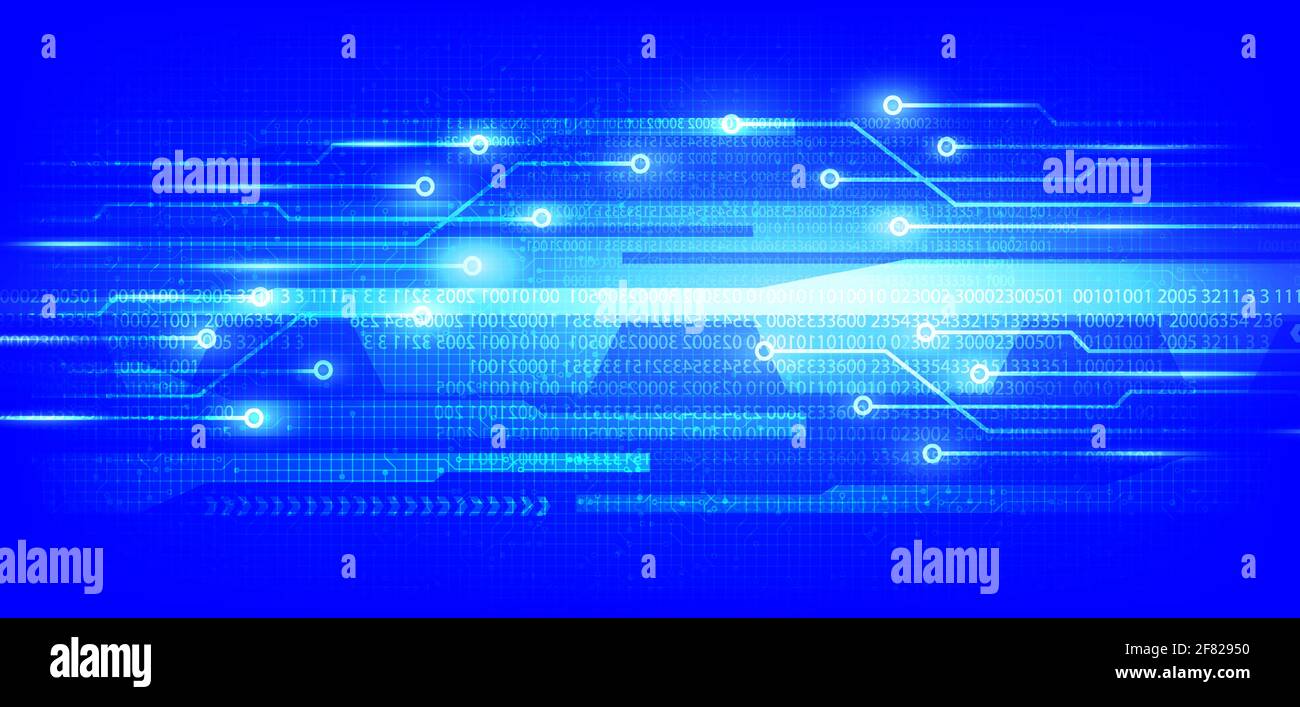 Digital Network circuit board with Technology on Future Background,Speed and Connection Concept design,Vector illustration. Stock Vector