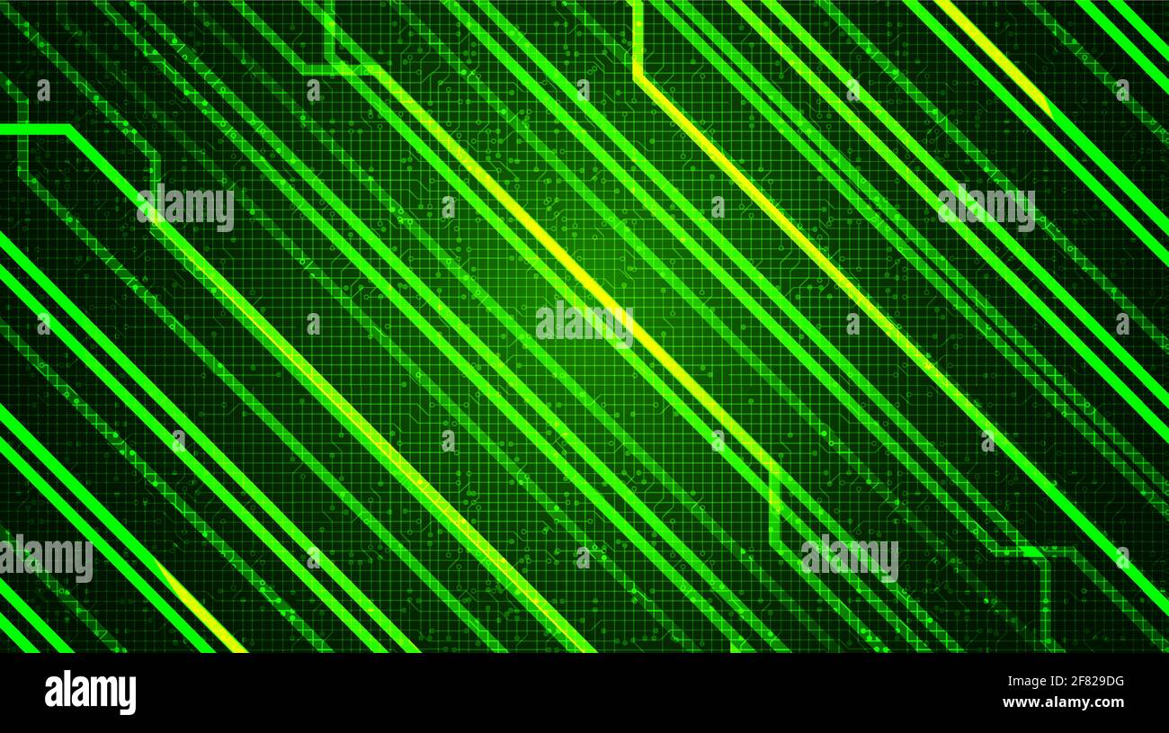 Green light circuit microchip Stock Vector Images - Alamy