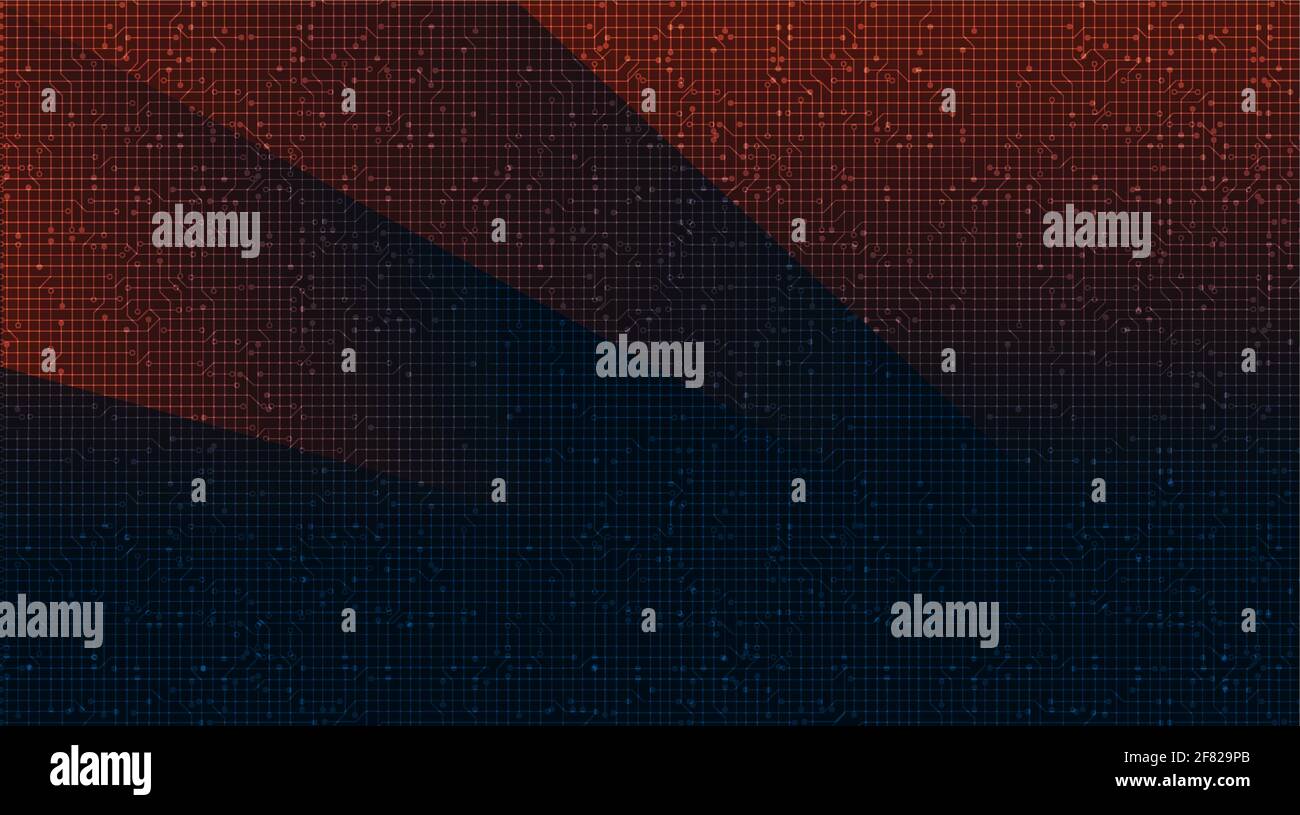 Red and Blue Circuit Microchip on Technology Background,Hi-tech Digital ...