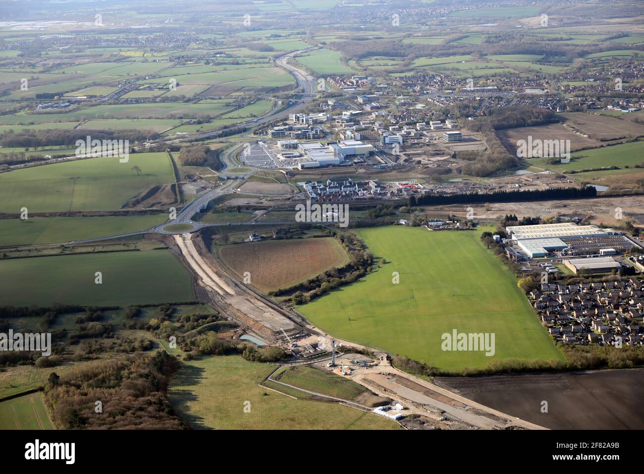 aerial view looking south towards the Thorpe Park area of Leeds Stock Photo Alamy