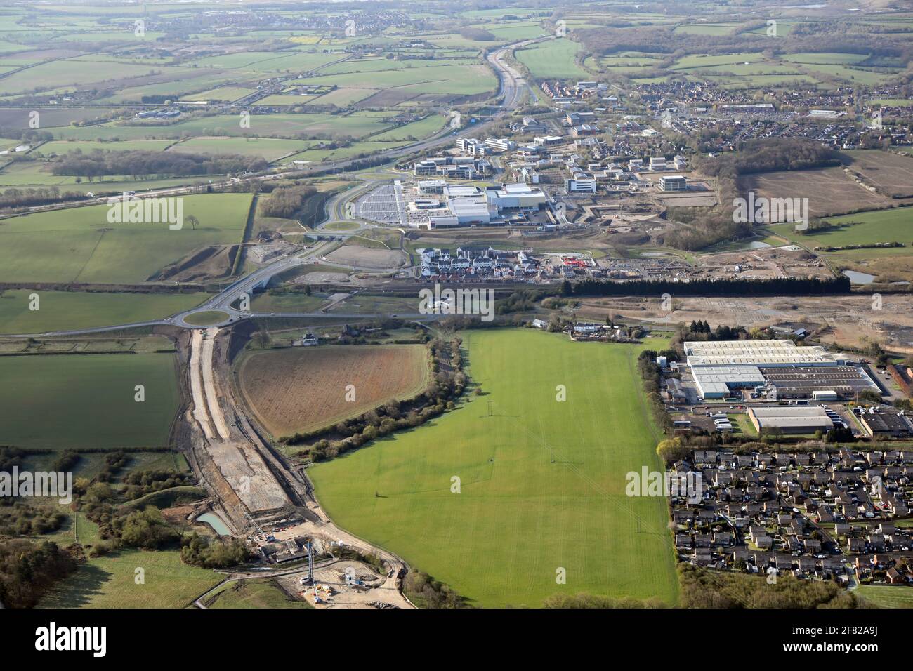 aerial view looking south towards the Thorpe Park area of Leeds Stock Photo Alamy