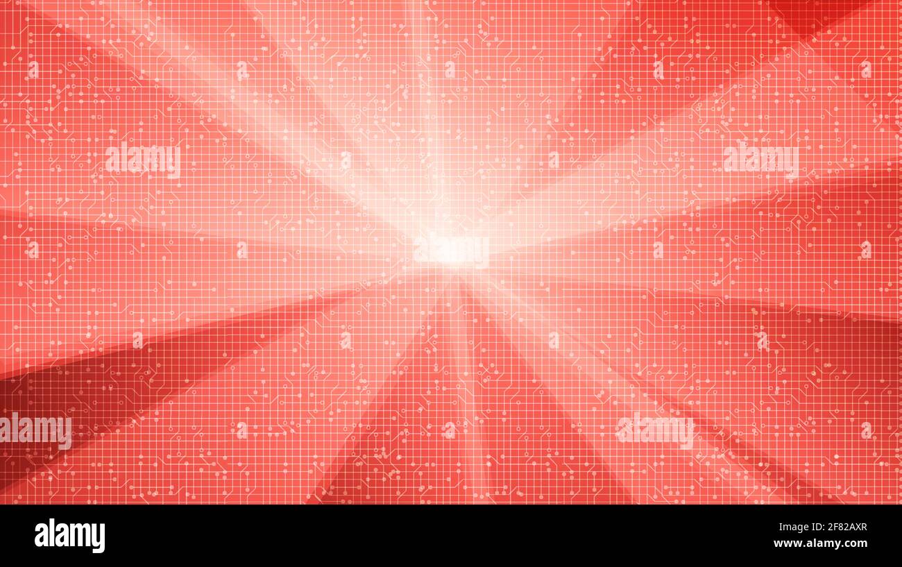 Light Red Digital Microchip on Technology Background,hi Tech and ...