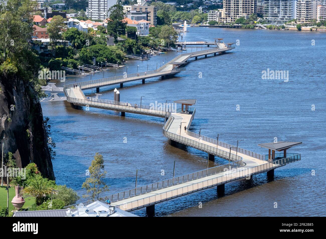 New Farm River Walk on the Brisbane River Stock Photo Alamy