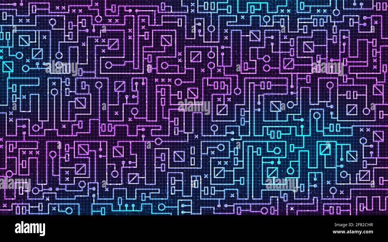 Modern Circuit board Technology background,security and electronic ...