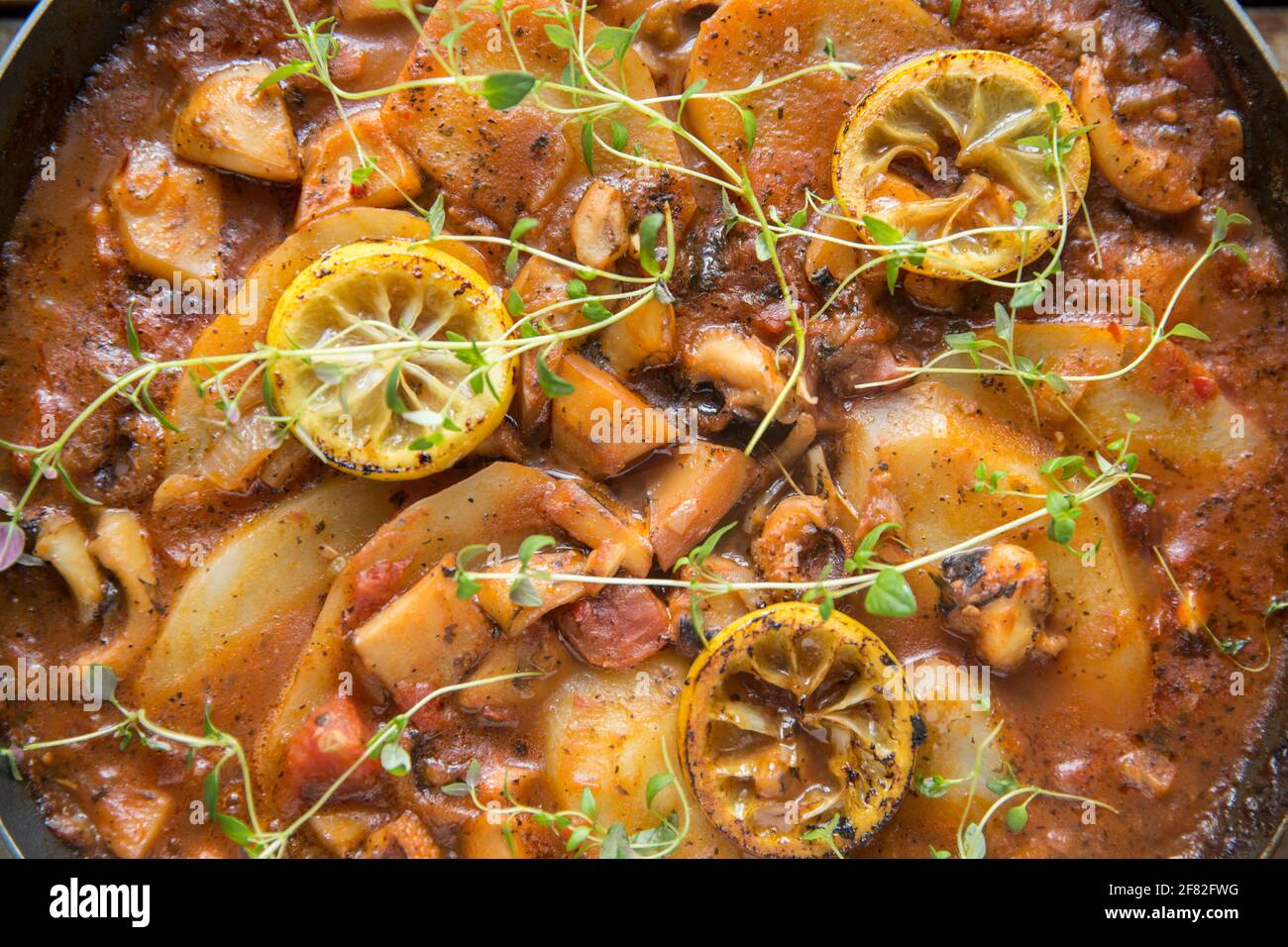 A stew made from cuttlefish, Sepia officinalis, that were caught 