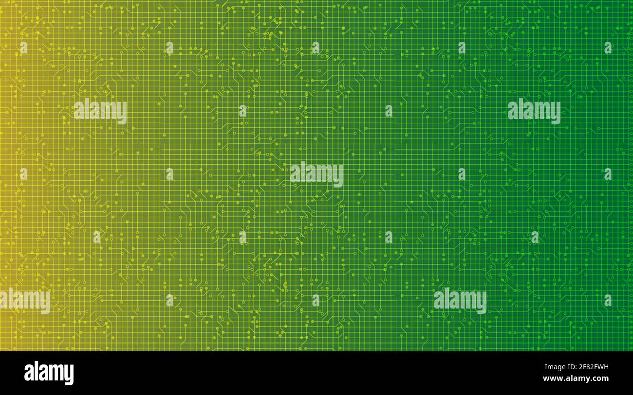 Green and Yellow Technology Background,Hi-tech Digital and ...