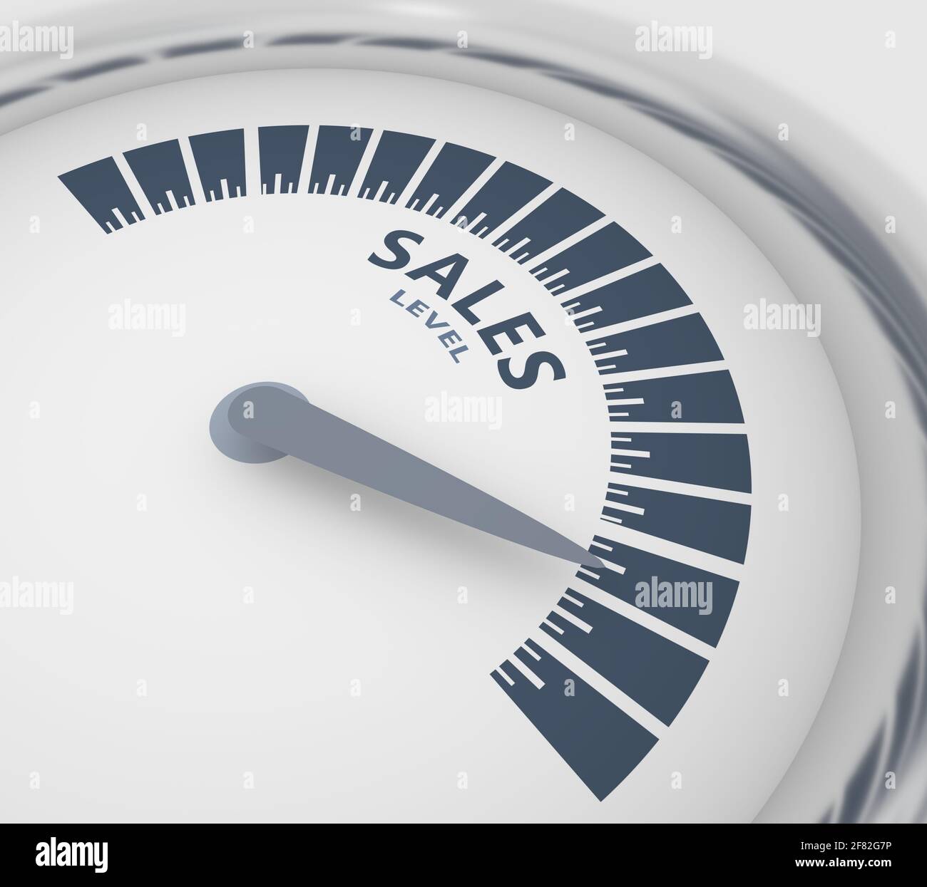 Color scale with arrow. The sales level measuring device icon. Sign ...