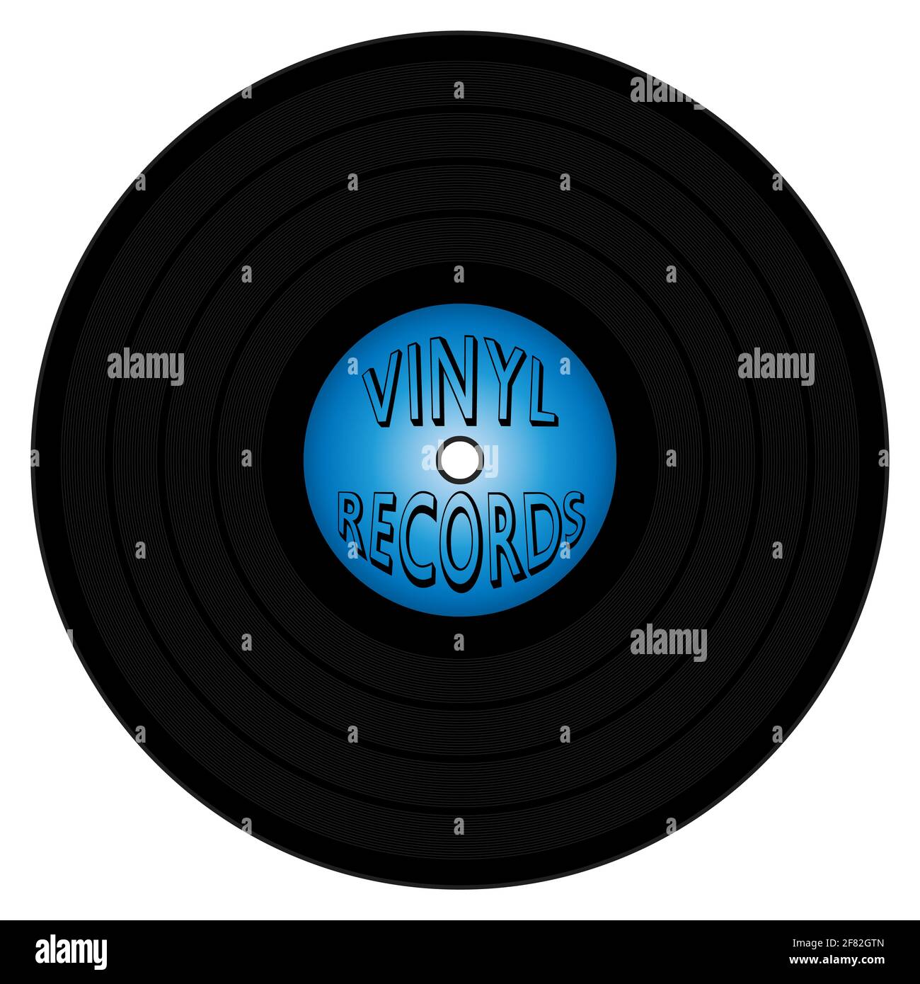 A graphic illustration of an LP with Coloured label and Vinyl Record ...