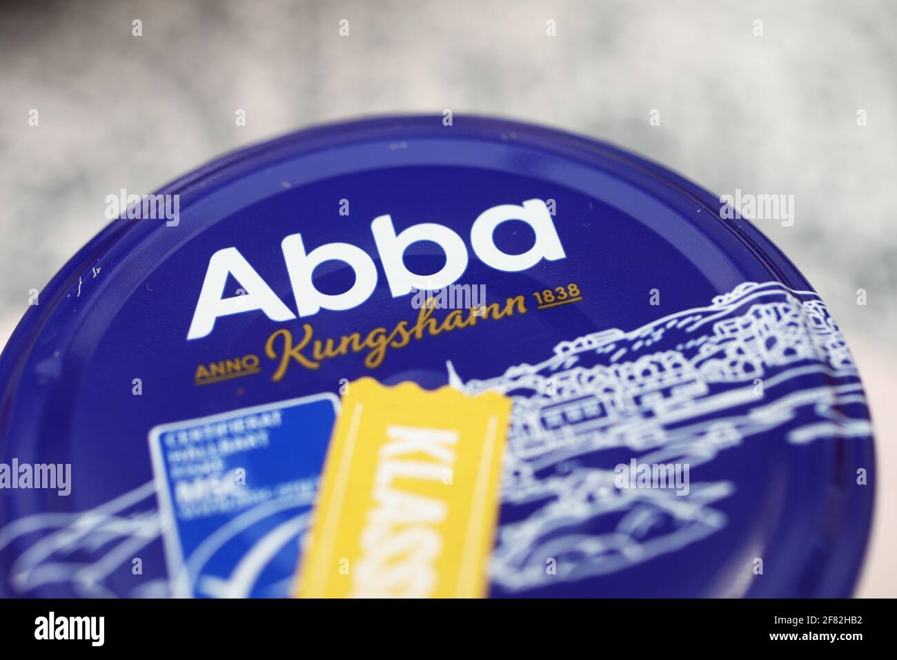 Different kinds of herring, for Easter dinner, from Abba. Stock Photo