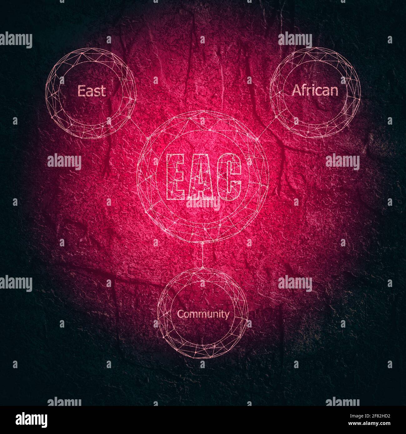 Acronym EAC - East African Community. Business conceptual image. Global teamwork. Stock Photo