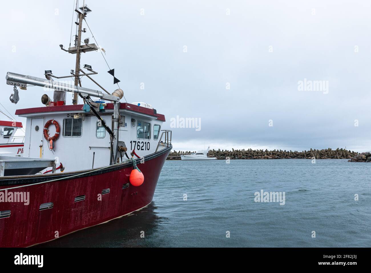 CapauxMeules, Quebec, Canada 30 August 2020 Fishing boats at the
