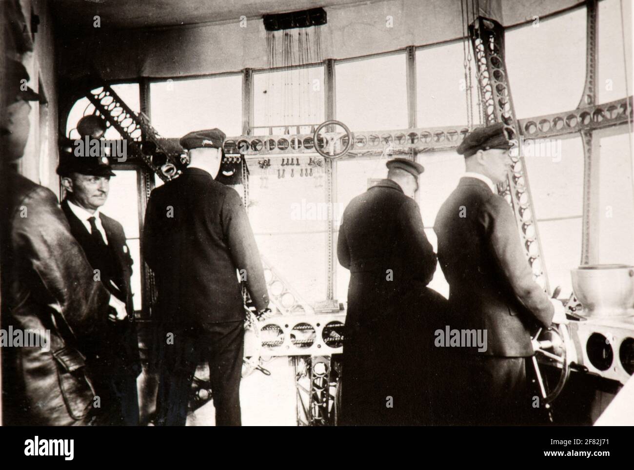 View of inside the passenger cabin of Graf Zeppelin airship Stock Photo ...