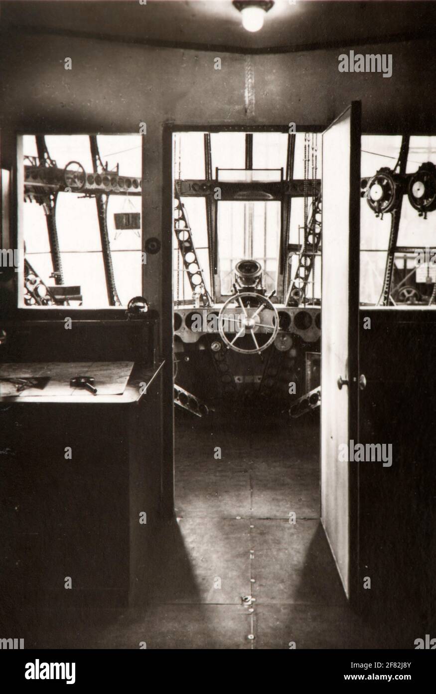 View of inside the passenger cabin of Graf Zeppelin airship Stock Photo ...
