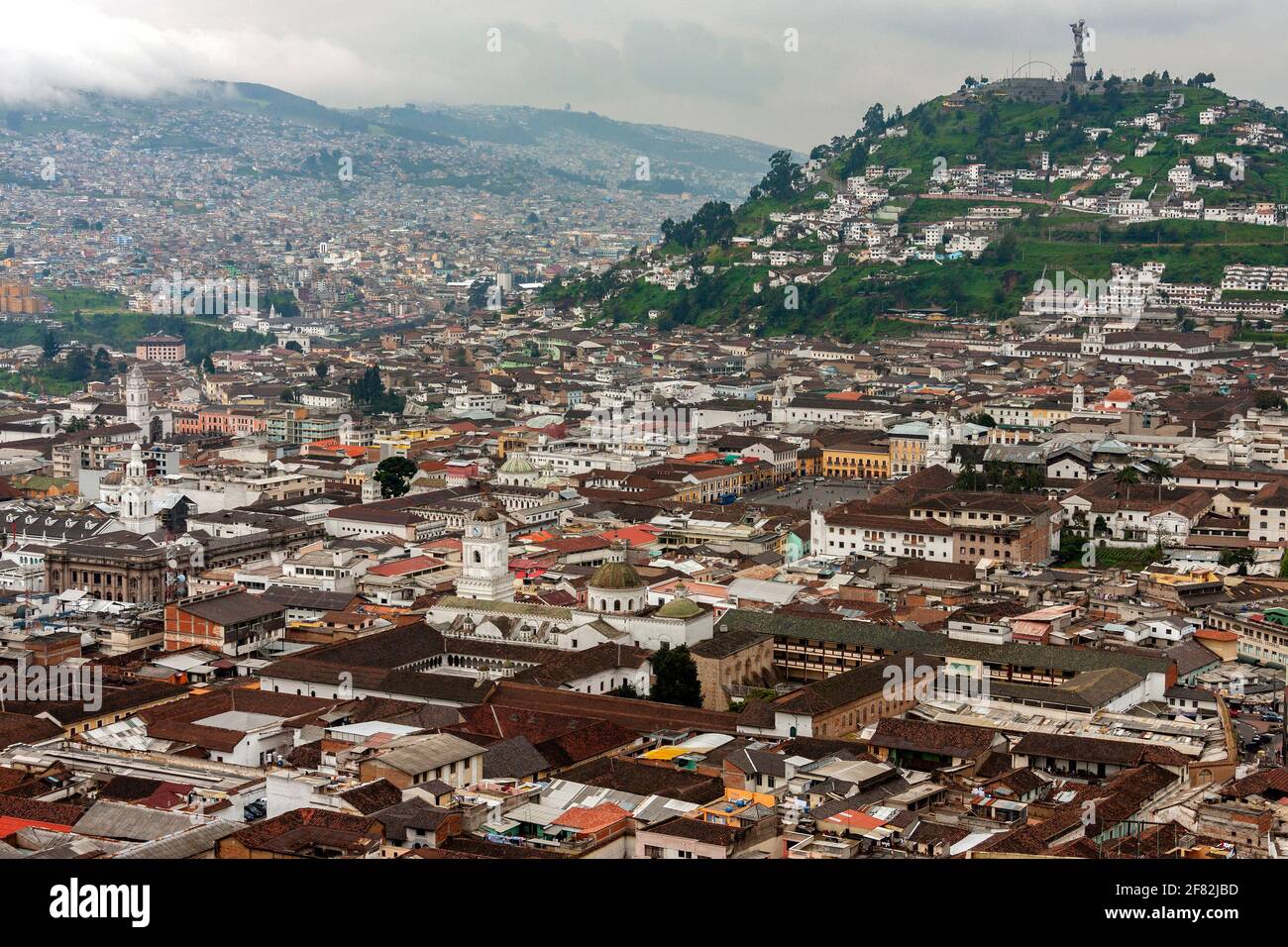 The city of Quito in Ecuador, South America. Stock Photo