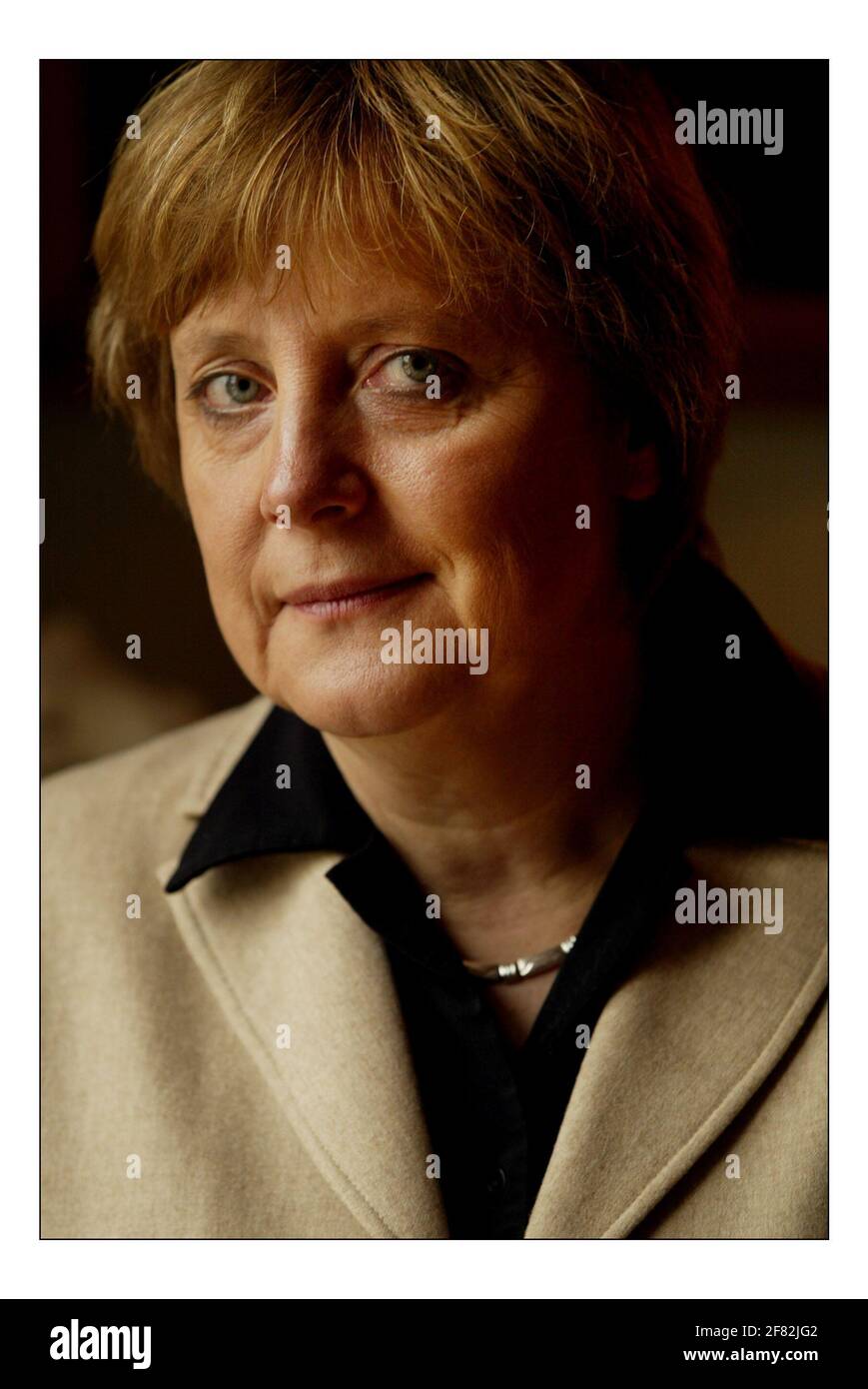 Angela Merkel leader of the German Opposition the CDU-CSU.  Christian Democratic Union.pic David Sandison 3/2/2005 Stock Photo