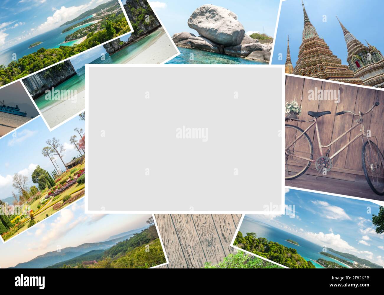 Blank postcards on Travel Pictures - can be used for display your products or promotional and advertising posters. Stock Photo