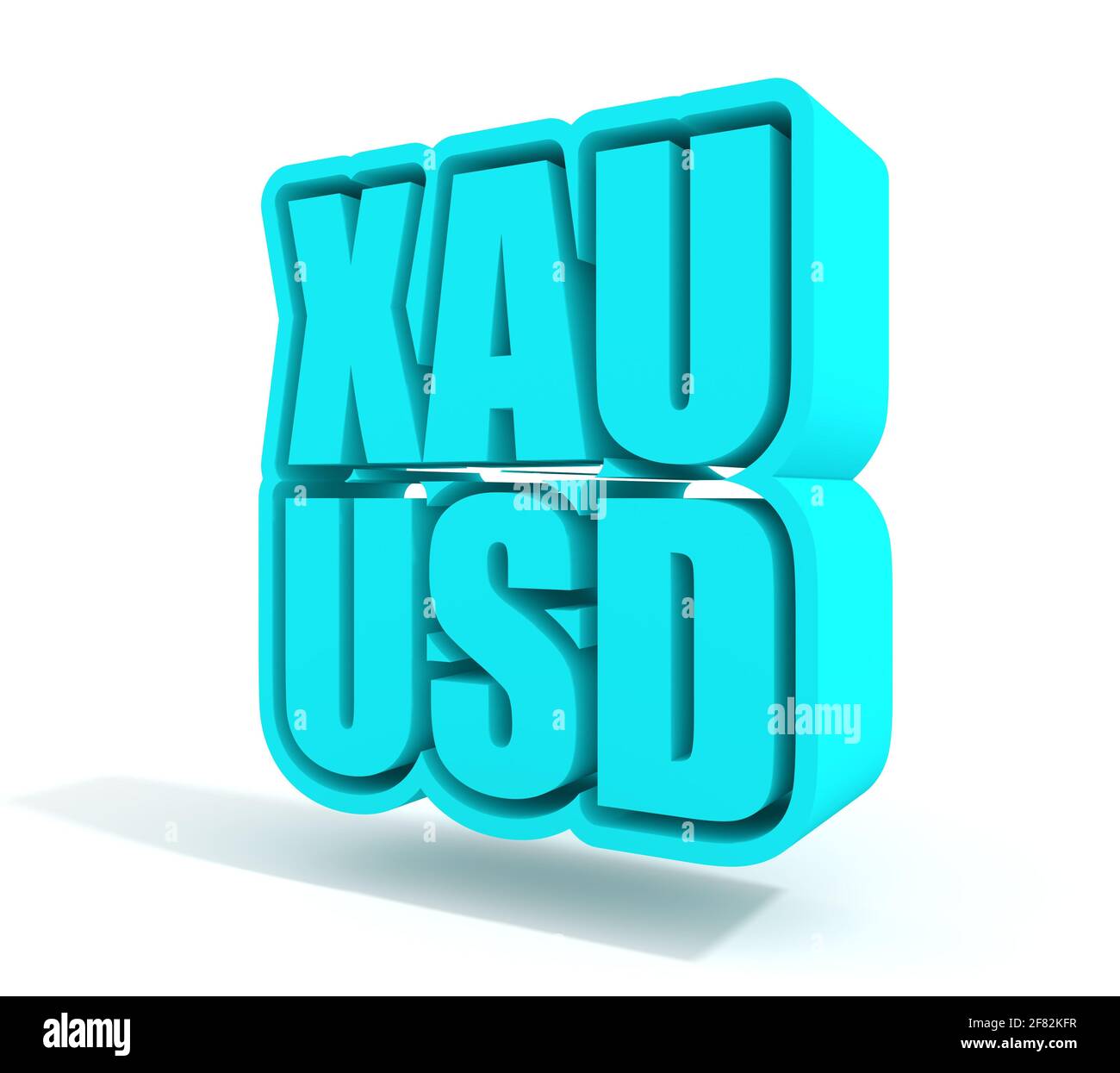 Financial market trading concept. Currency pair. Acronym XAU gold