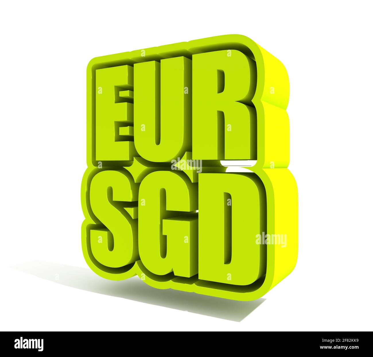 Financial market concept. Currency pair. Acronym EUR - European Union  currency. Acronym SGD - Singapore Dollar. 3D rendering Stock Photo - Alamy