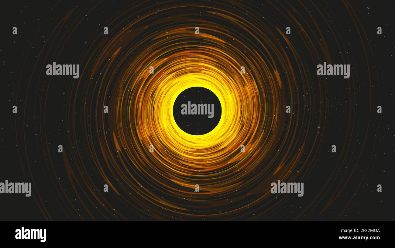 Golden Spiral Black Hole on Galaxy Background.planet and physics ...