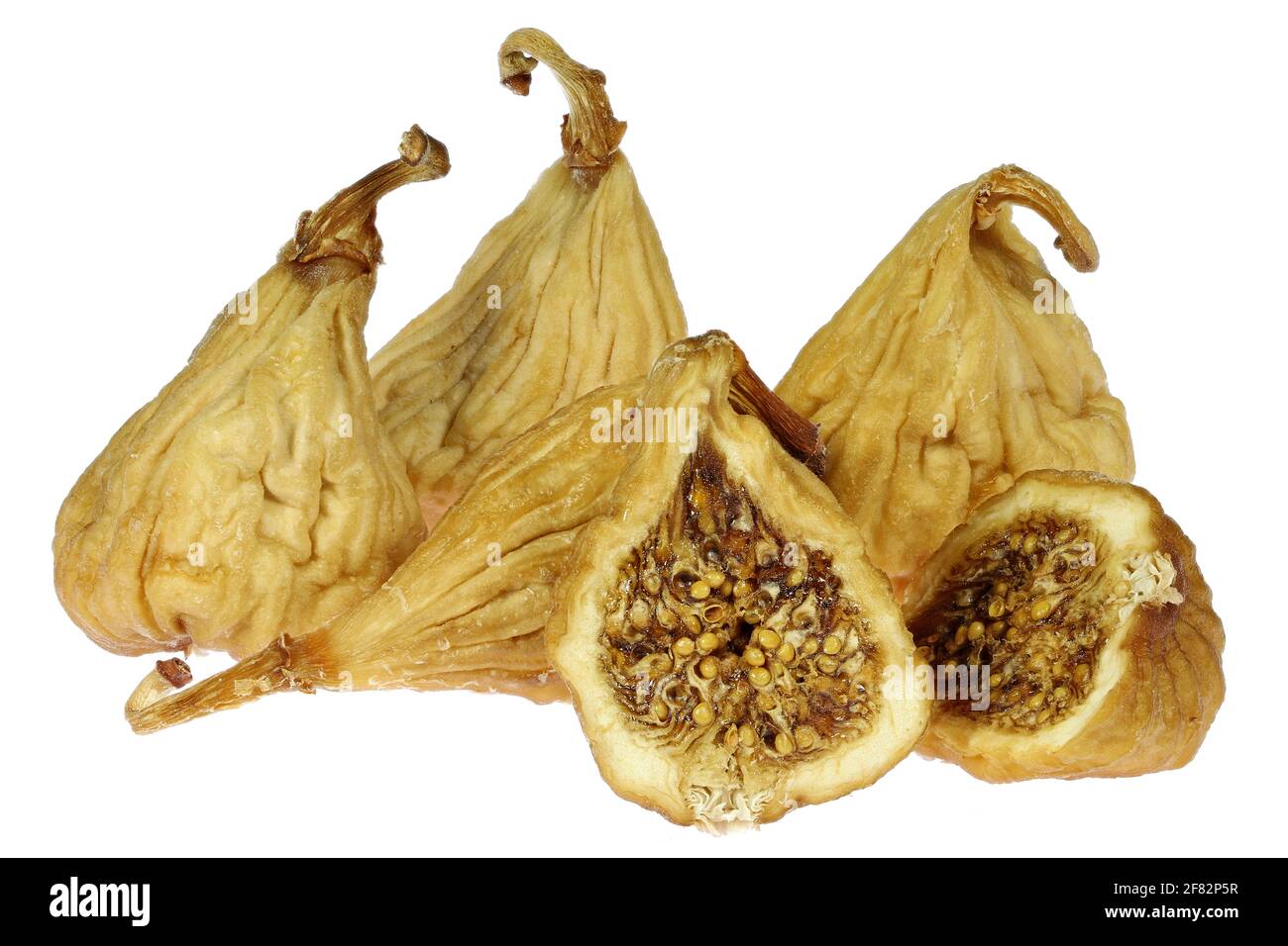 dried wild figs isolated on white background Stock Photo
