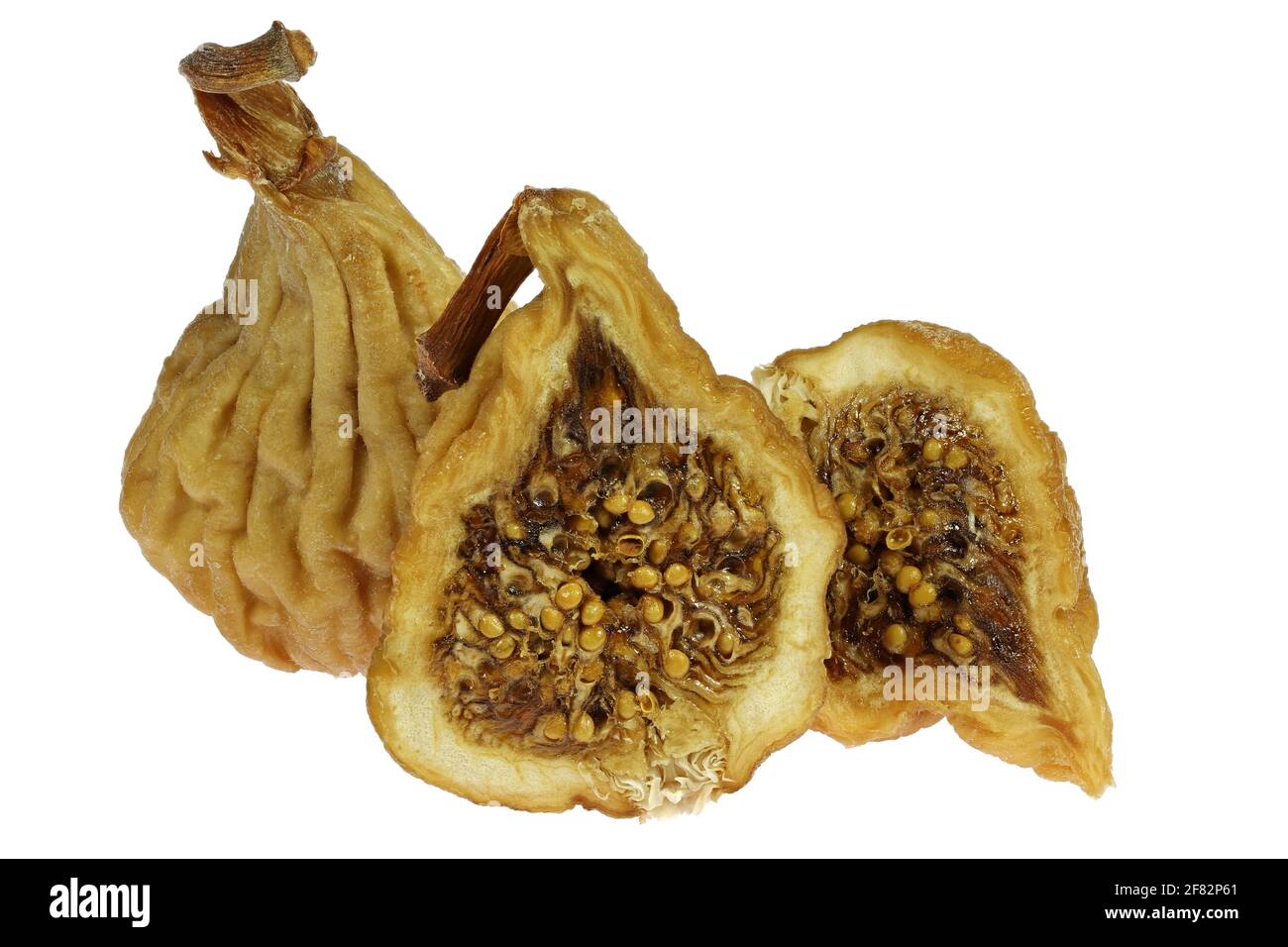 dried wild figs isolated on white background Stock Photo