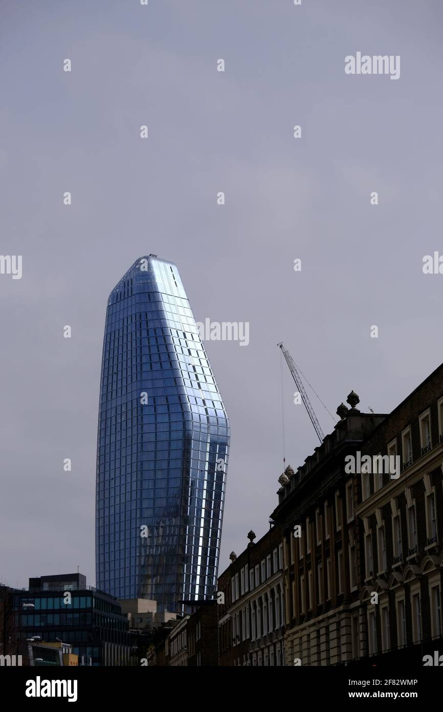 Blackfriers One towering above Stamford Street, London, United Kingdom Stock Photo