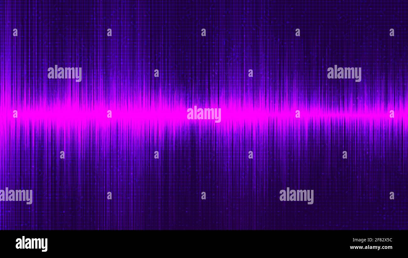 Modern Digital Sound Wave with on Ultra Violet Background,technology ...