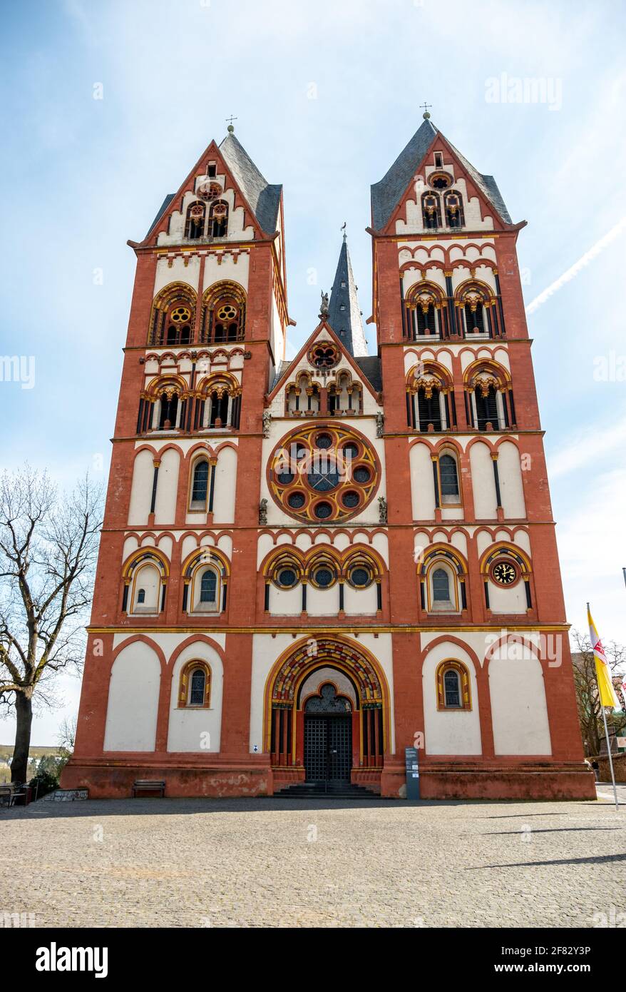 Frontal Shot of Limburg Cathedral Stock Photo