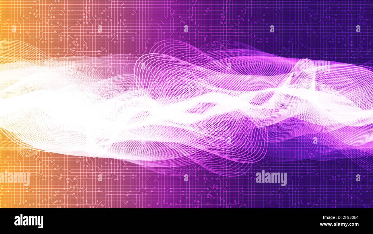 Cyber Digital Sound Wave Background,technology and earthquake wave