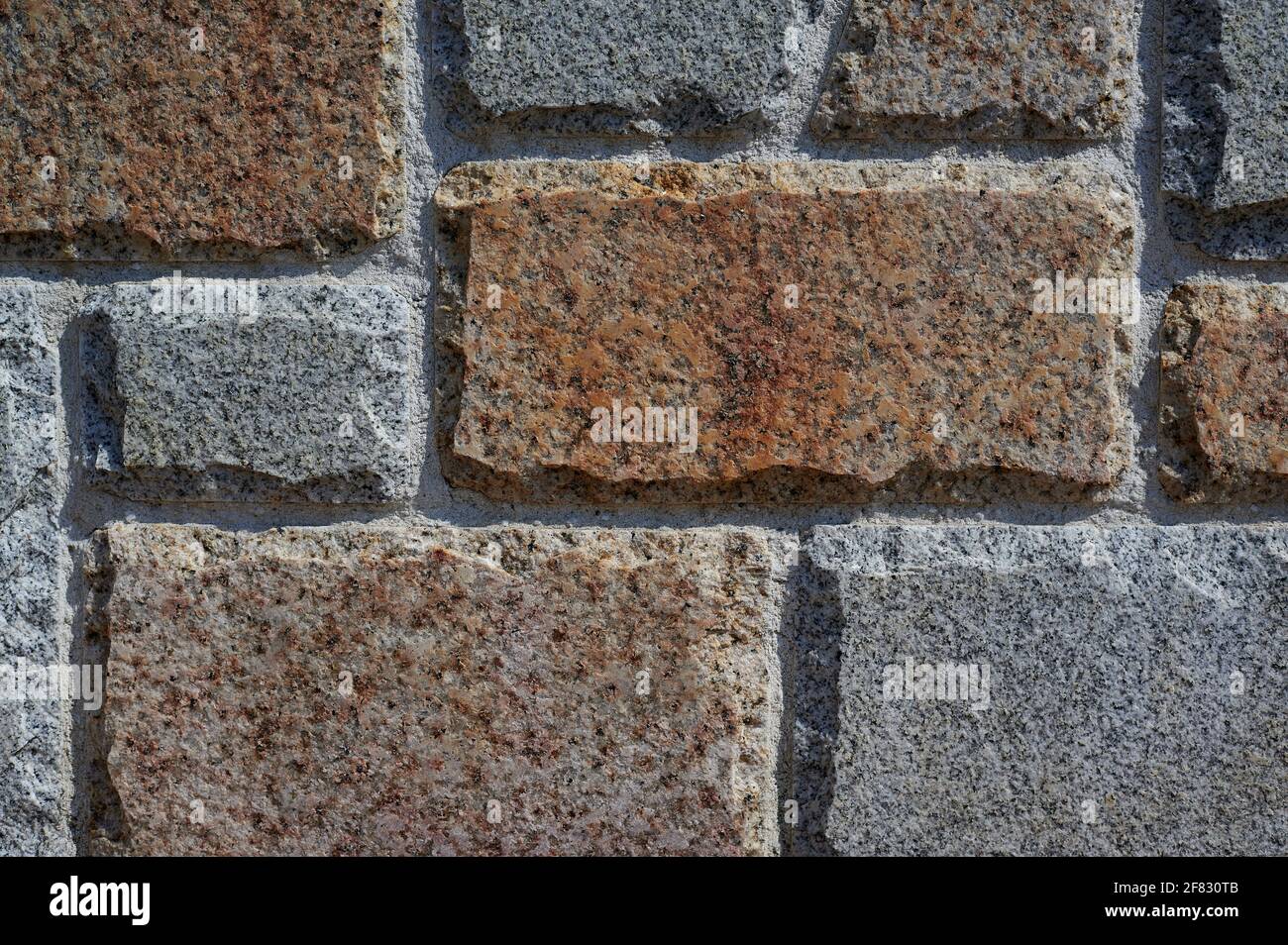decorative light stone wall close-up Stock Photo