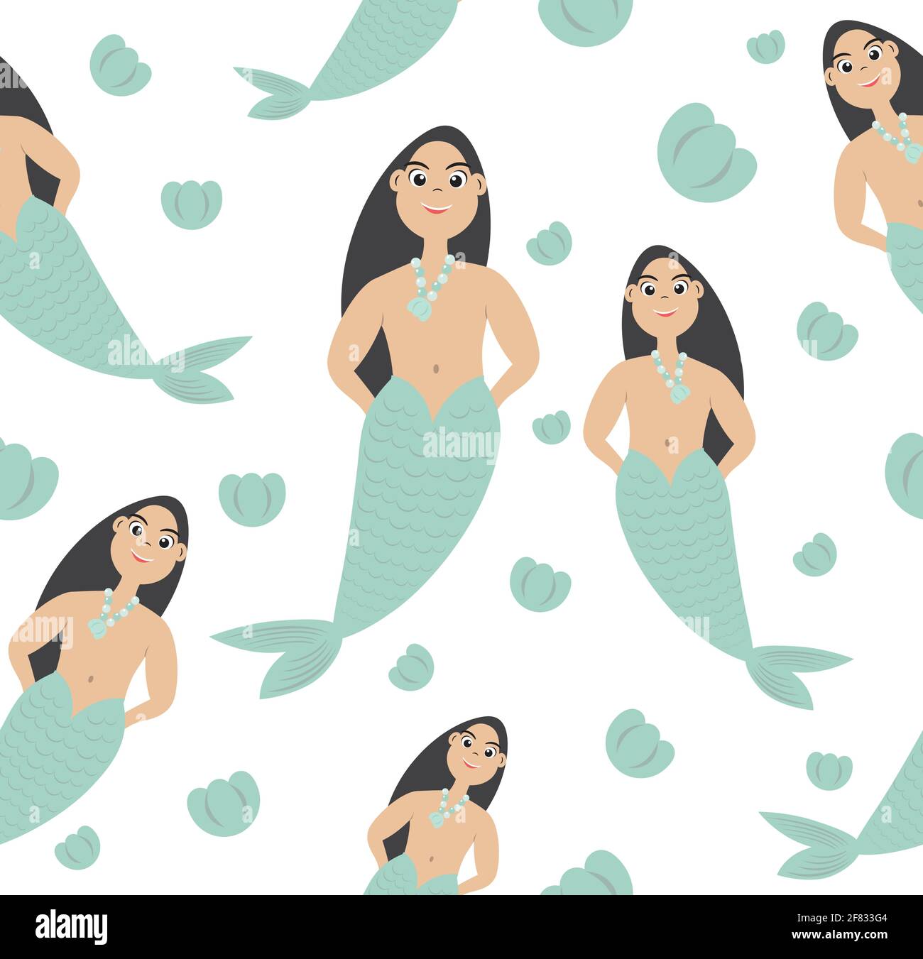 Vector Seamless Pattern Aquaman With Shellfish Cartoon Character Design Stock Vector Image Art Alamy