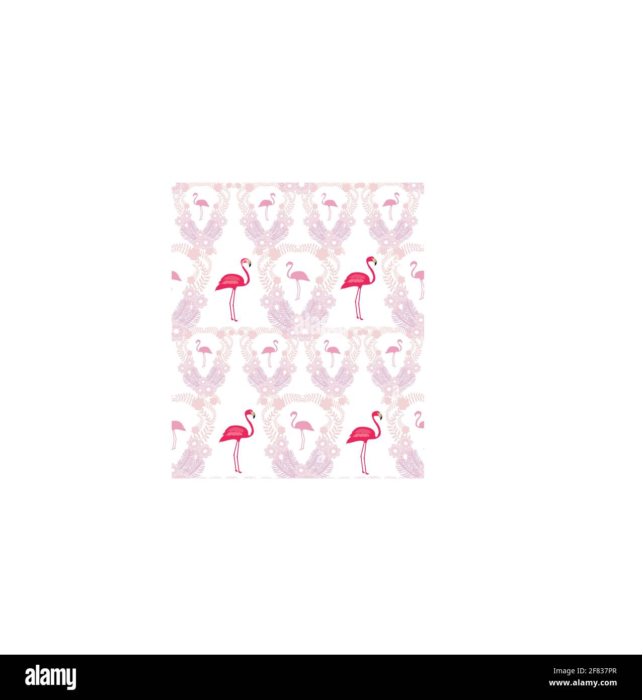 Seamless flamingo bird pattern - white and pink Stock Vector Image ...