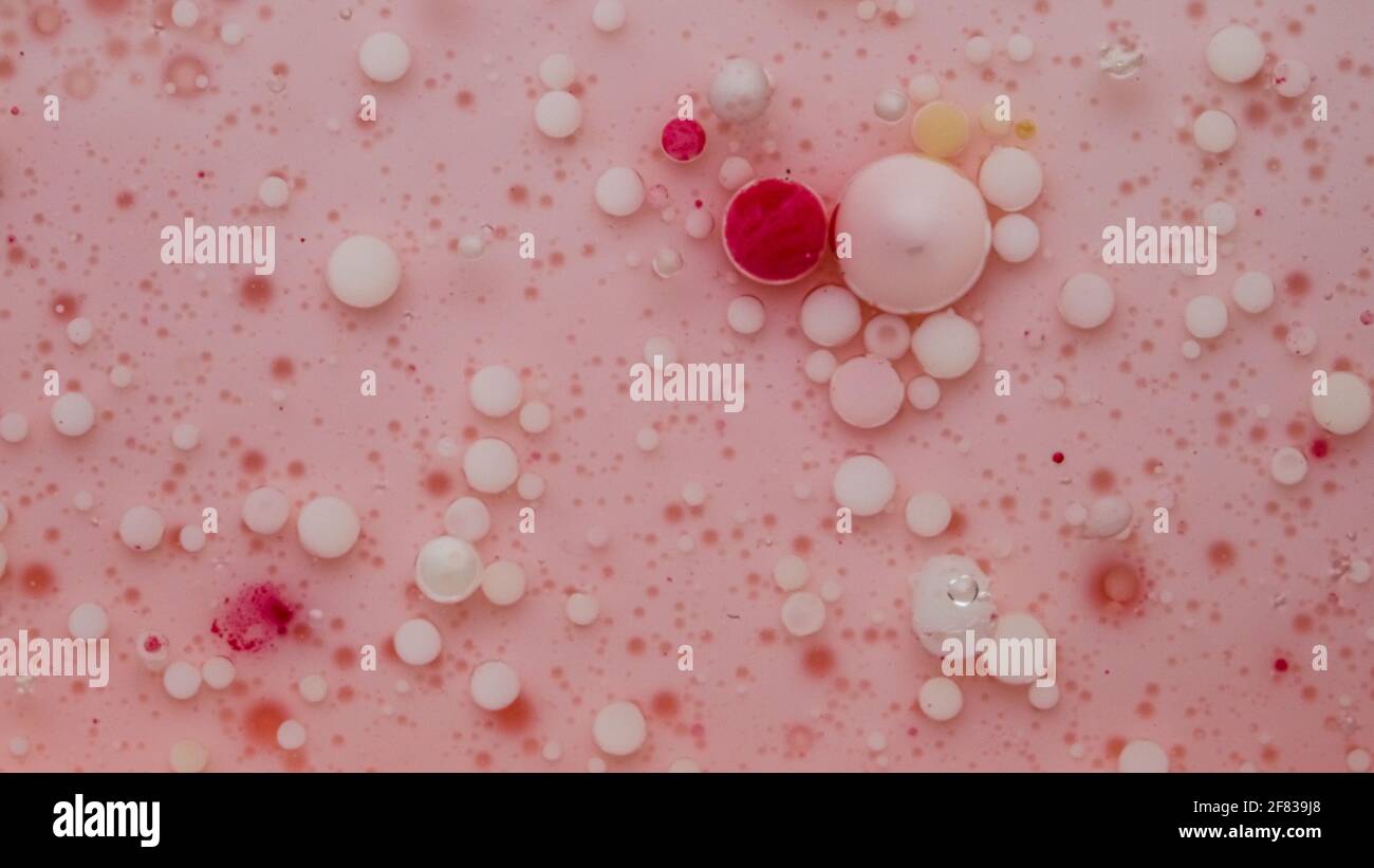 Fluid inkscape art. Colorful abstract painting with small bubbles and