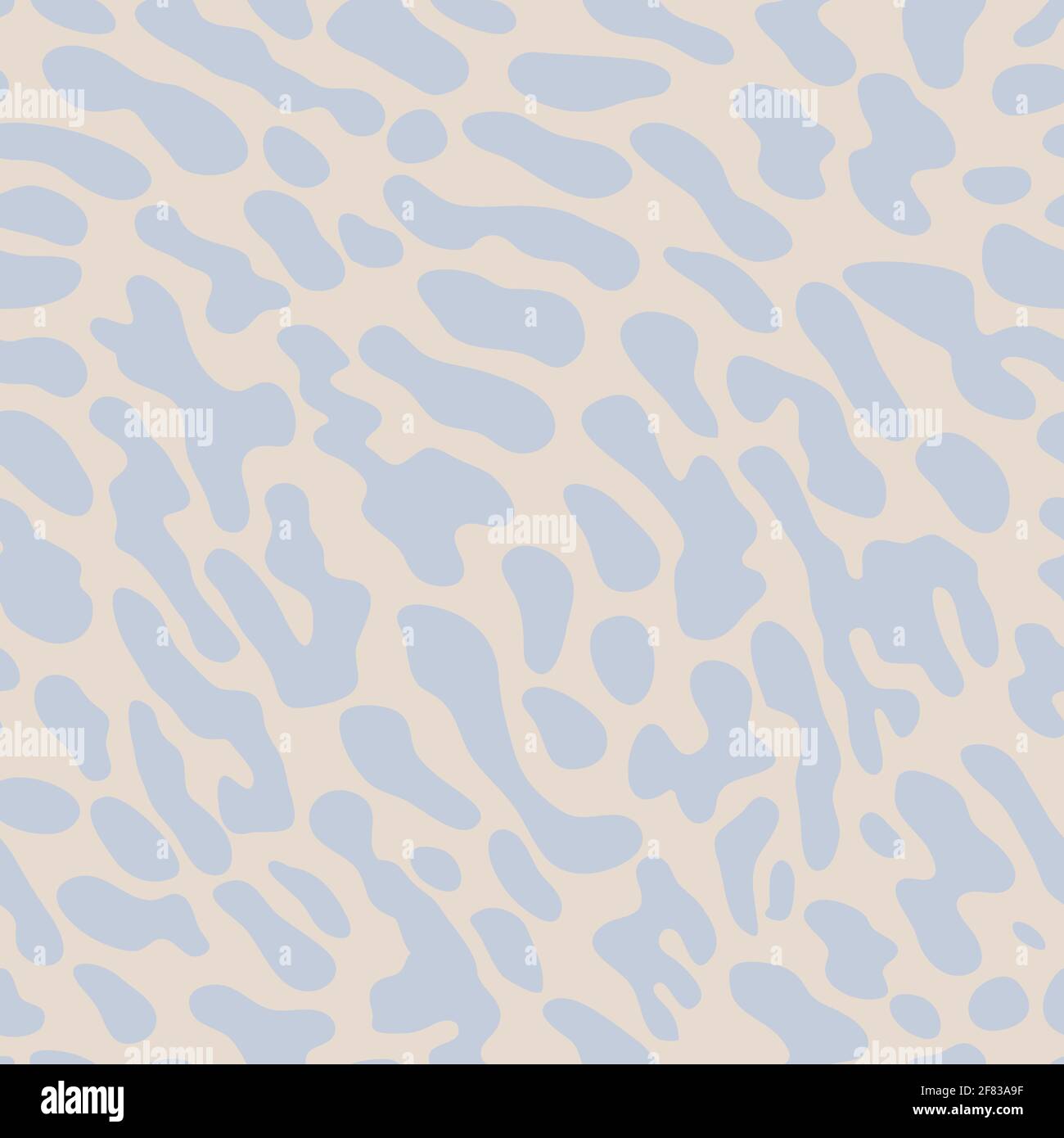 Pheasant bird plumage seamless pattern vector illustration. Animal beige and blue minimalistic print. Stock Vector
