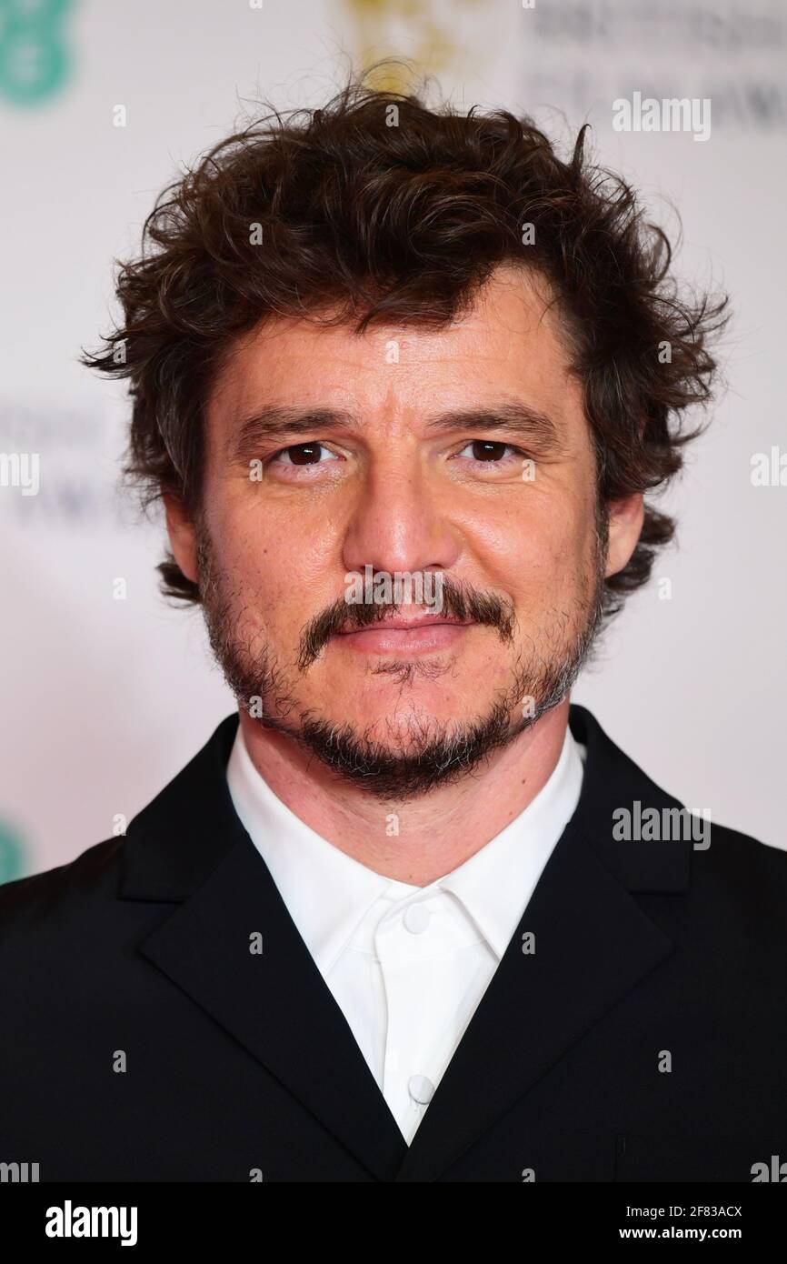 Pedro Pascal arrives for the EE BAFTA Film Awards at the Royal Albert Hall in London. Picture date: Sunday April 11, 2021. Stock Photo