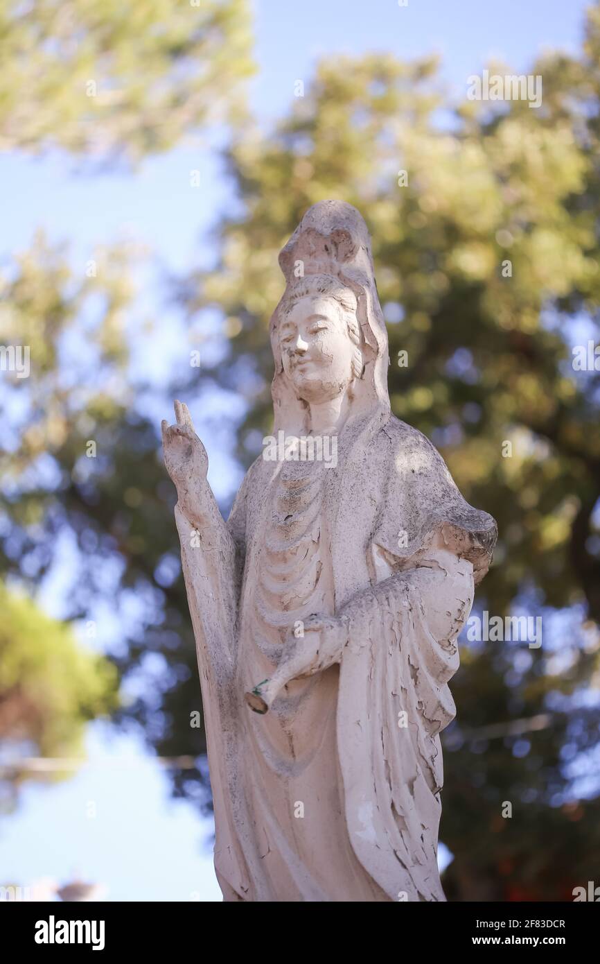 Kwan Yin Bodhisattva statue in the garden Stock Photo Alamy