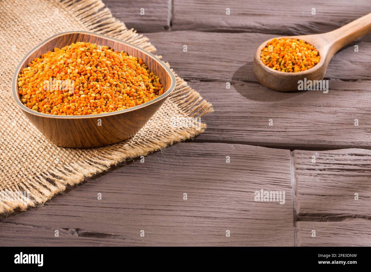 Bee pollen grains - Natural sweetener Stock Photo - Alamy