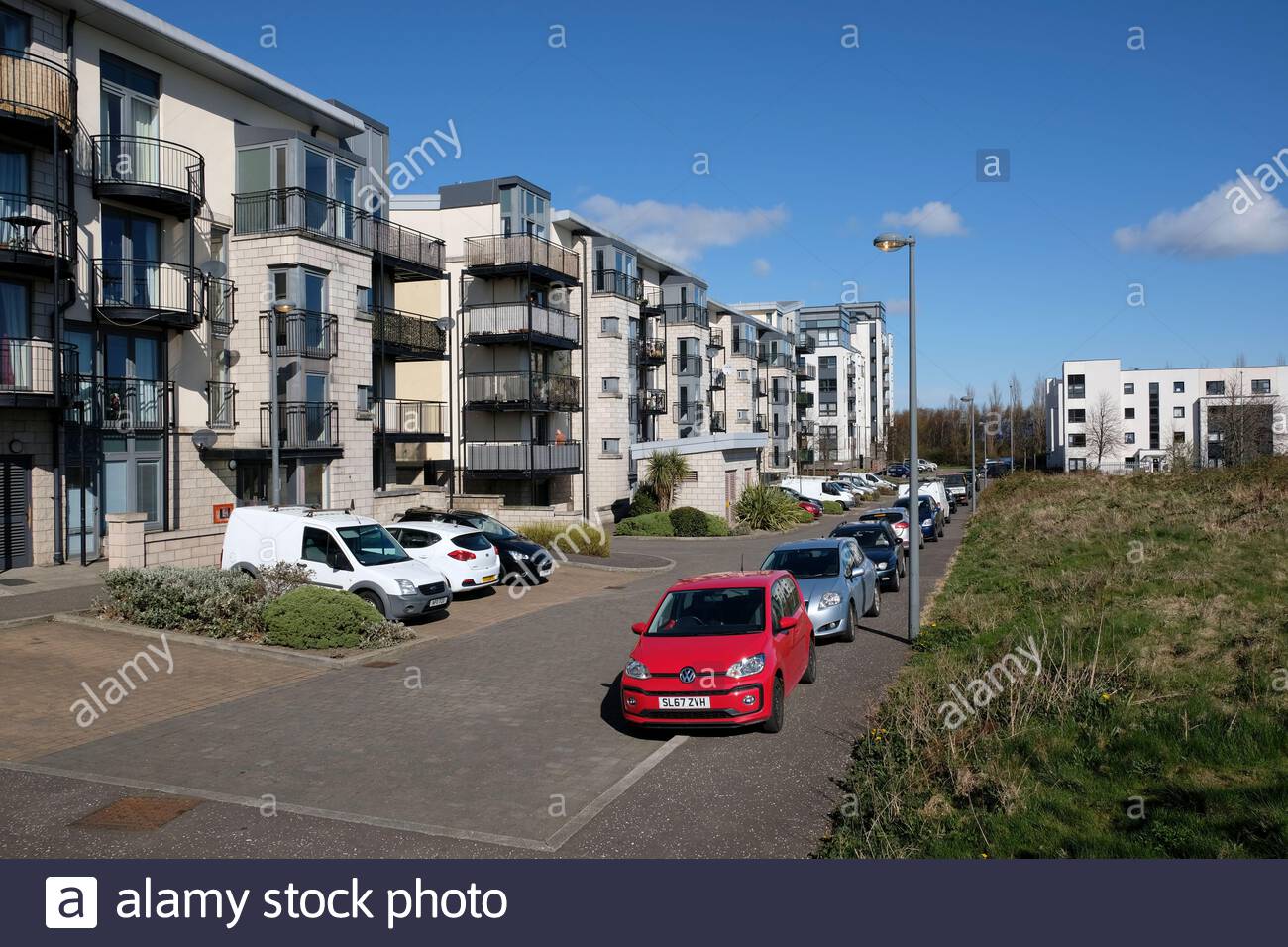 Modern residential property development, Granton, Edinburgh Scotland Stock Photo