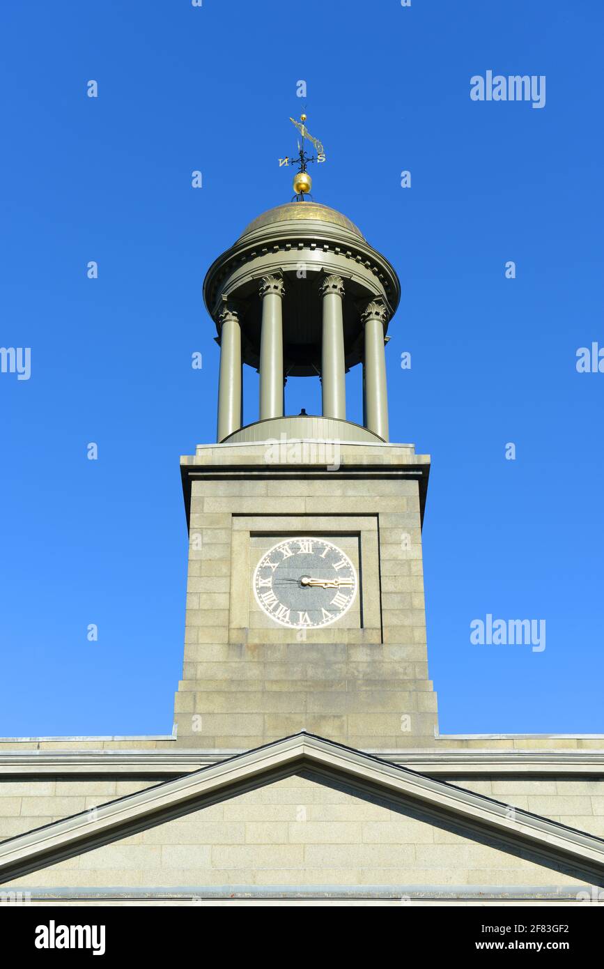 United First Parish Church was built in 1828 in downtown Quincy