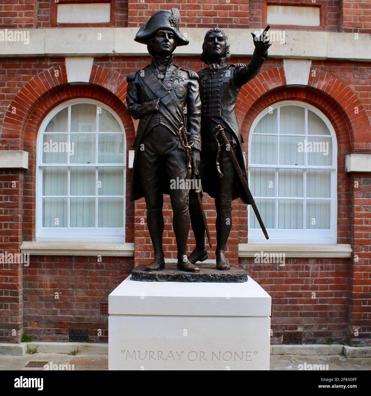 Admirals Nelson and Murray statue in Chichester, West Sussex, England