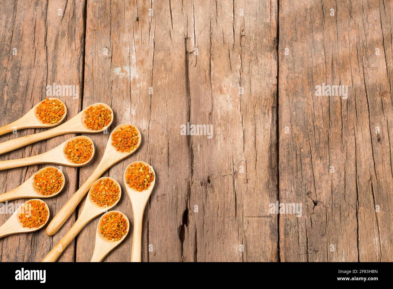 Bee pollen grains - Natural sweetener Stock Photo - Alamy