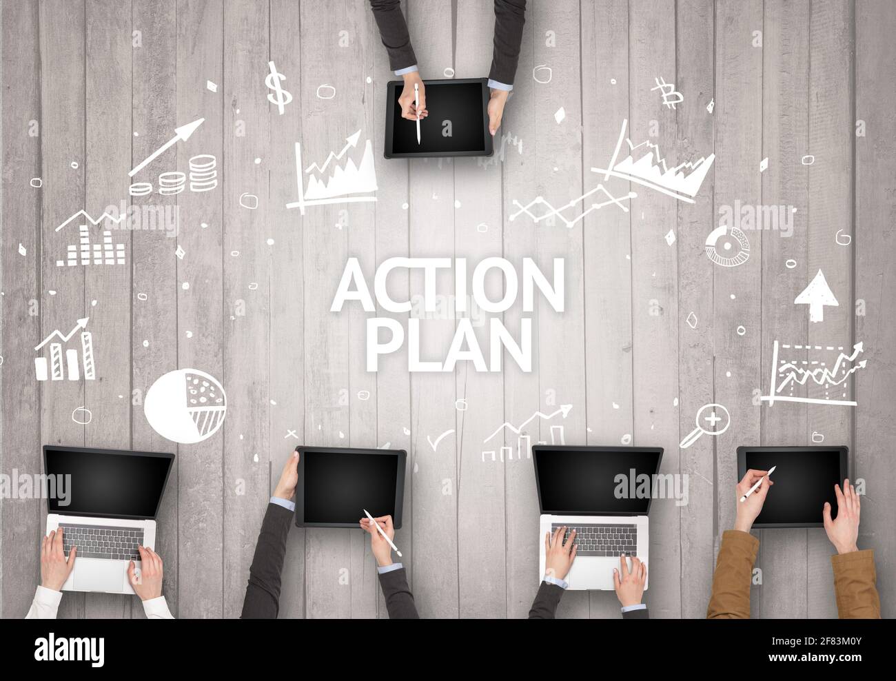 Group of Busy People Working in an Office Stock Photo - Alamy