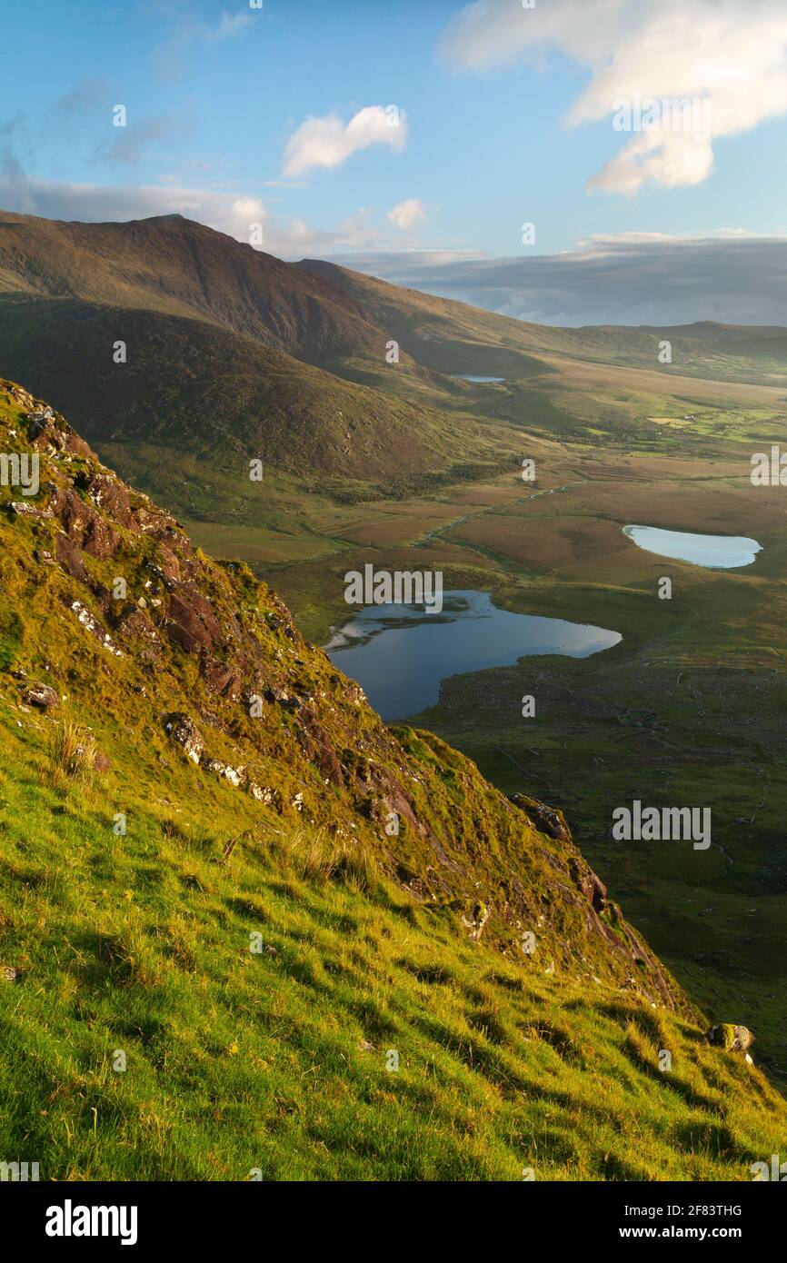 Conor Pass on the Dingle peninsula on the Wild Atlantic Way in Kerry in Ireland Stock Photo